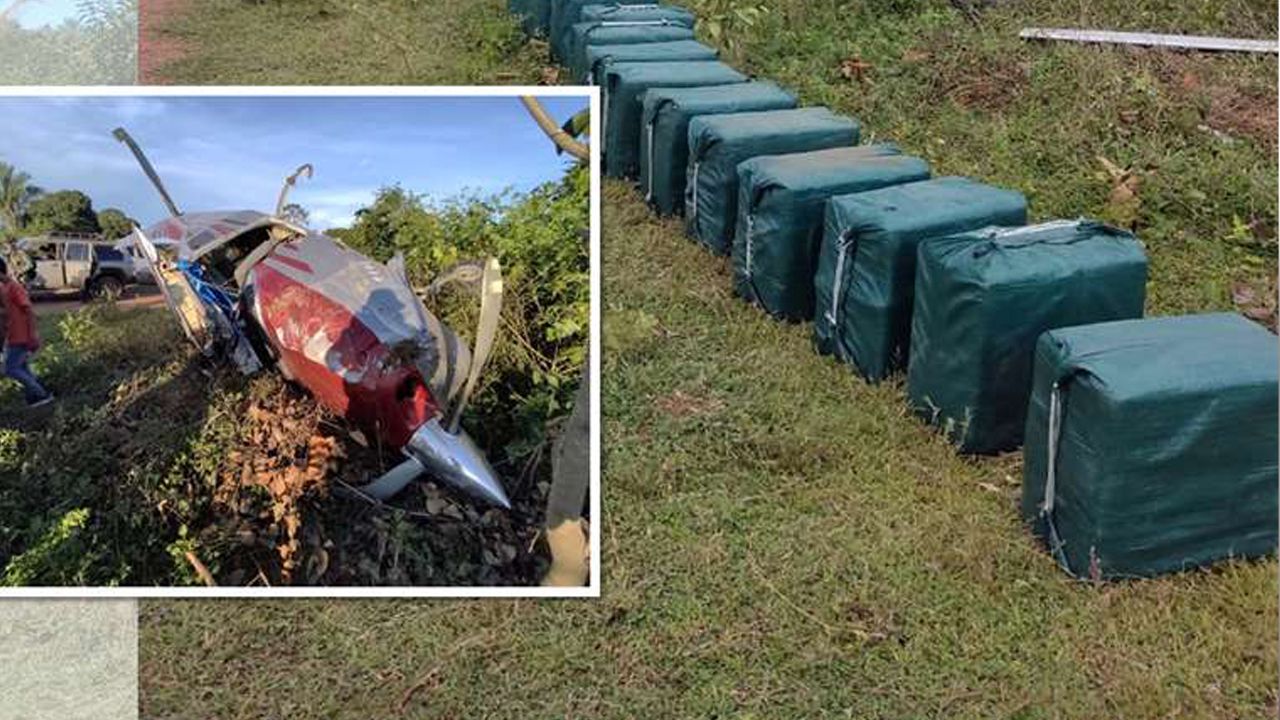 Avioneta cae en San Ignacio, con 497 kilos de droga y un joven piloto de 22 años