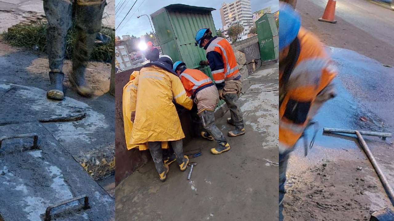 EPSAS trabaja desde la madrugada para restablecer servicio de agua en la zona sur
