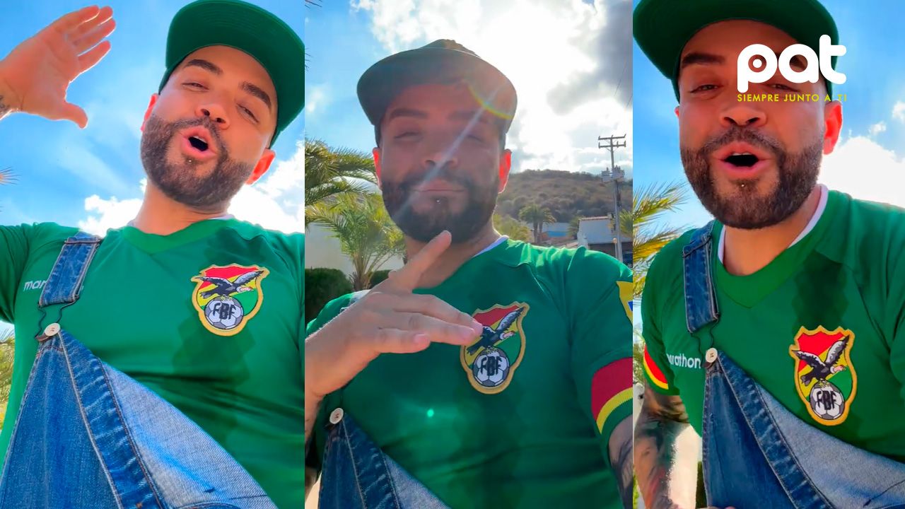 El Cantante Nacho sorprende al lucir la camiseta de la selección boliviana "La Verde" 