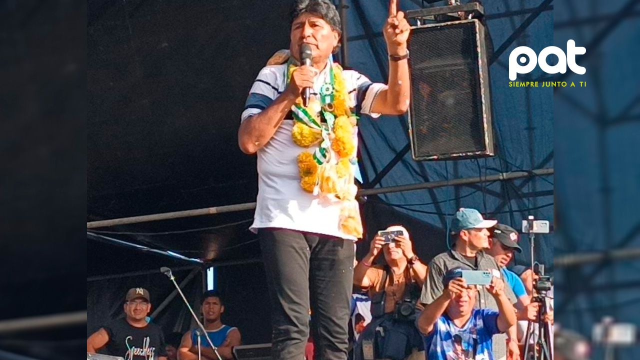 Evo Morales denuncia intento de intimidación durante discurso por aniversario del MAS-IPSP