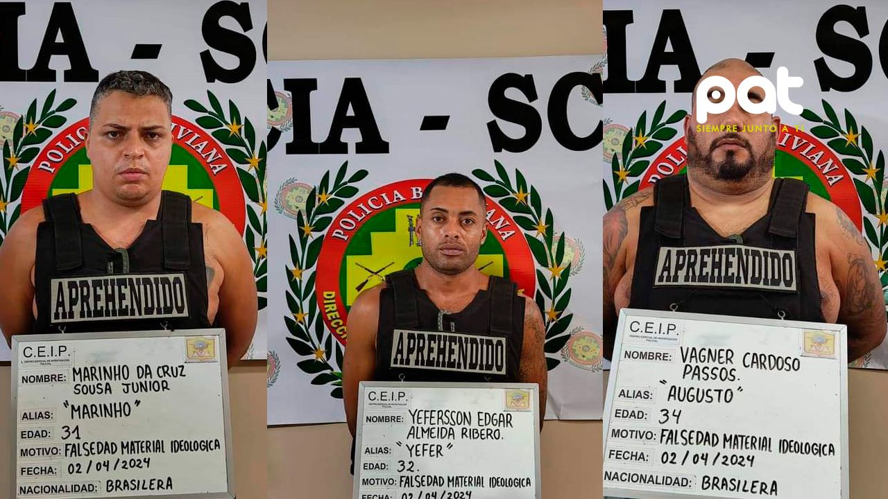  FELCC captura a tes brasileños con identidades falsas y presuntos vínculos con el PCC