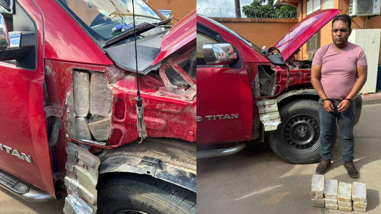 Transportaba 13 kilos de cocaína en un compartimento pre-fabricado