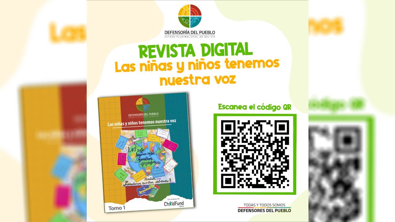 “Las niñas y niños tenemos nuestra voz” la nueva revista presentada por la Defensoría del Pueblo 