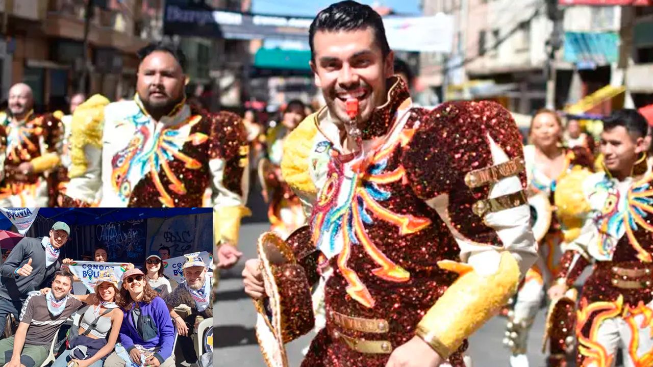 Turistas de Estados Unidos y Francia Fascinados por la Festividad del Gran Poder