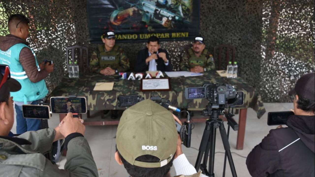 "Operativo contra el narcotráfico en Beni, Bolivia"