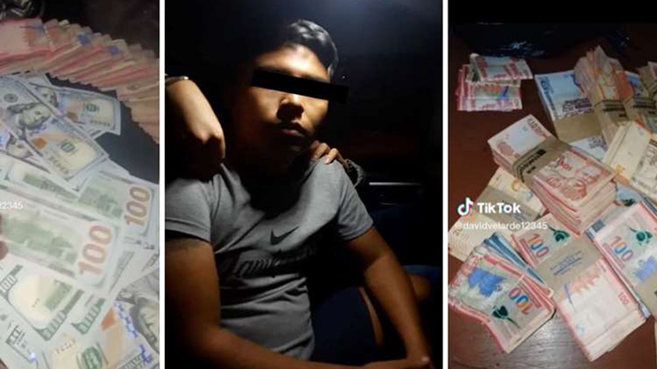 Tiktoker arrestado por subir videos de dinero, armas, vehículos y sustancias controladas