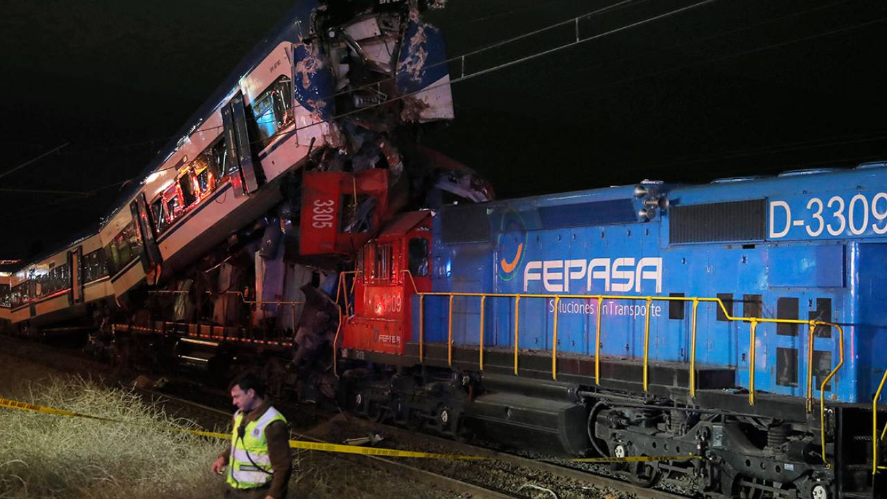 Accidente ferroviario en Chile deja dos muertos y nueve heridos