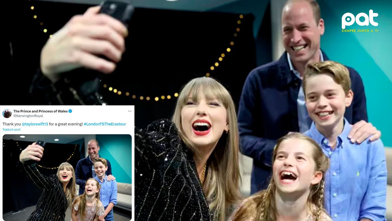 Taylor Swift comparte selfie con el príncipe William y sus hijos tras concierto en Londres