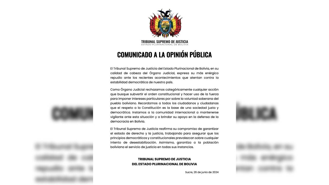 Comunicado a la Opinión Pública