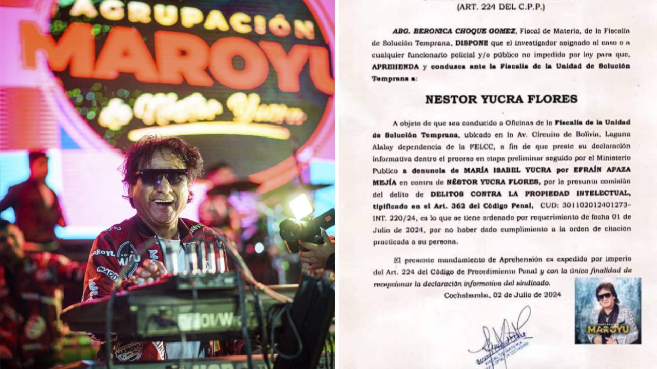 Orden de aprehensión contra Néstor Yucra, líder musical del grupo Maroyu