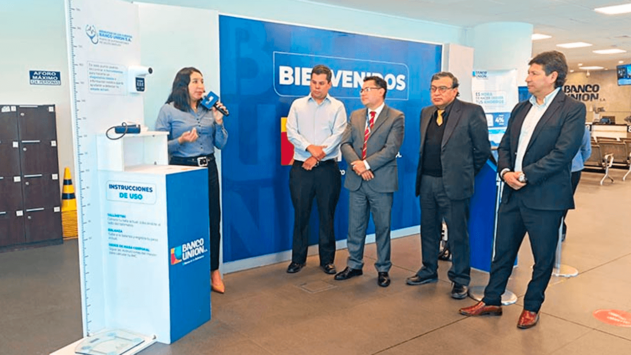 Banco Unión implementa puntos de automonitoreo de salud
