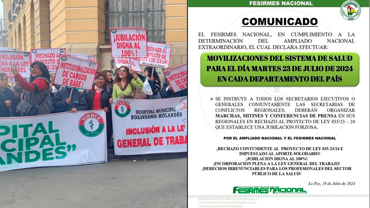 Sector Salud convoca movilización en contra el proyecto de Ley 035