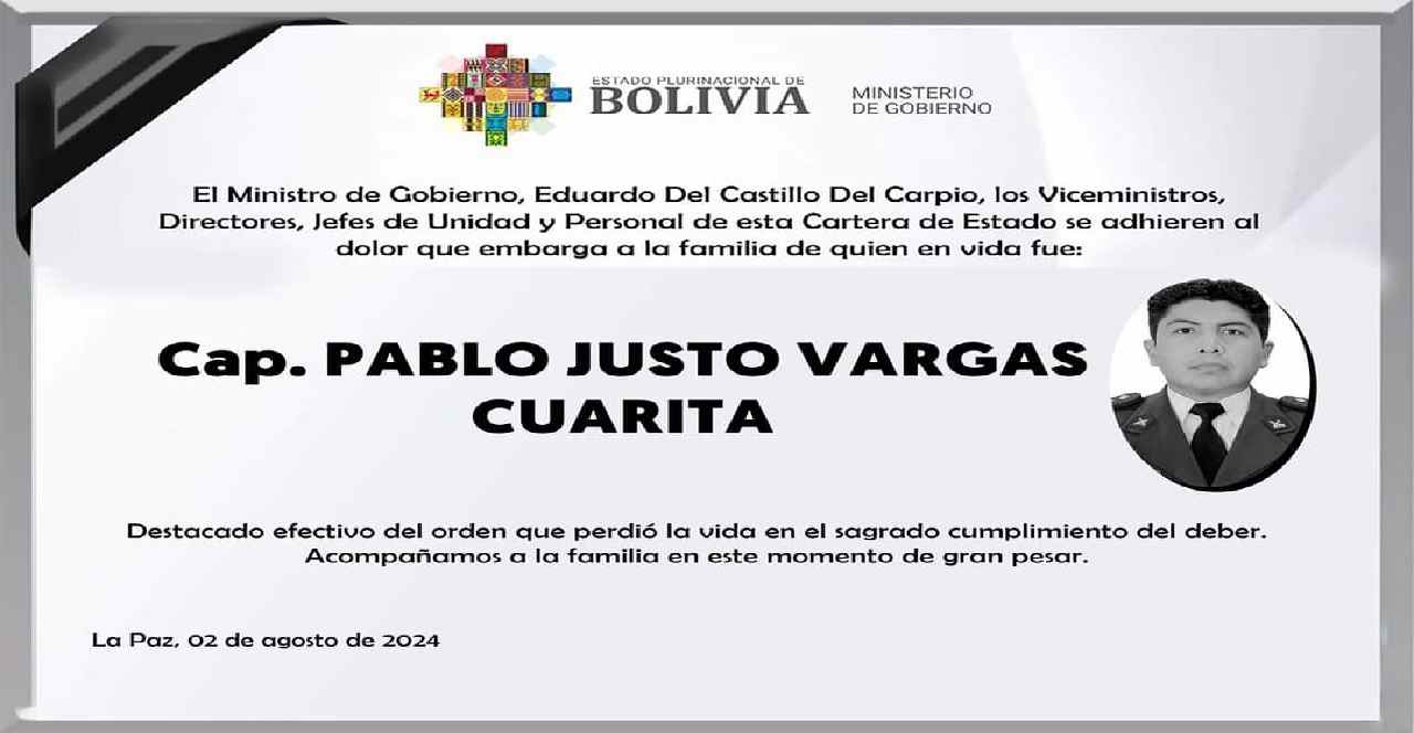 Falleció el segundo policía que estaba  con graves quemaduras tras enfrentamiento minero en Sorata en el departamento Paceño
