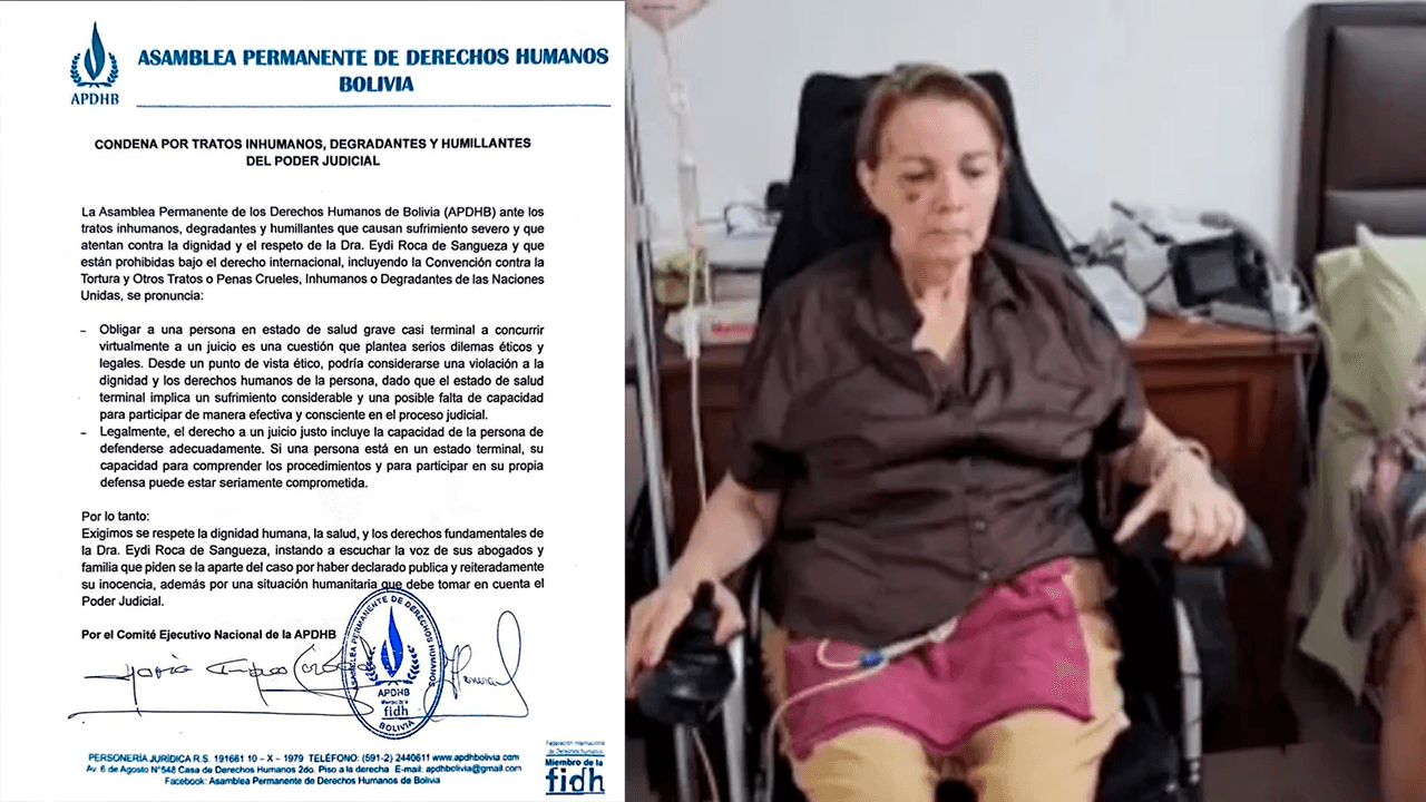 APDHB condena tratos inhumanos en el caso de Eydi Roca