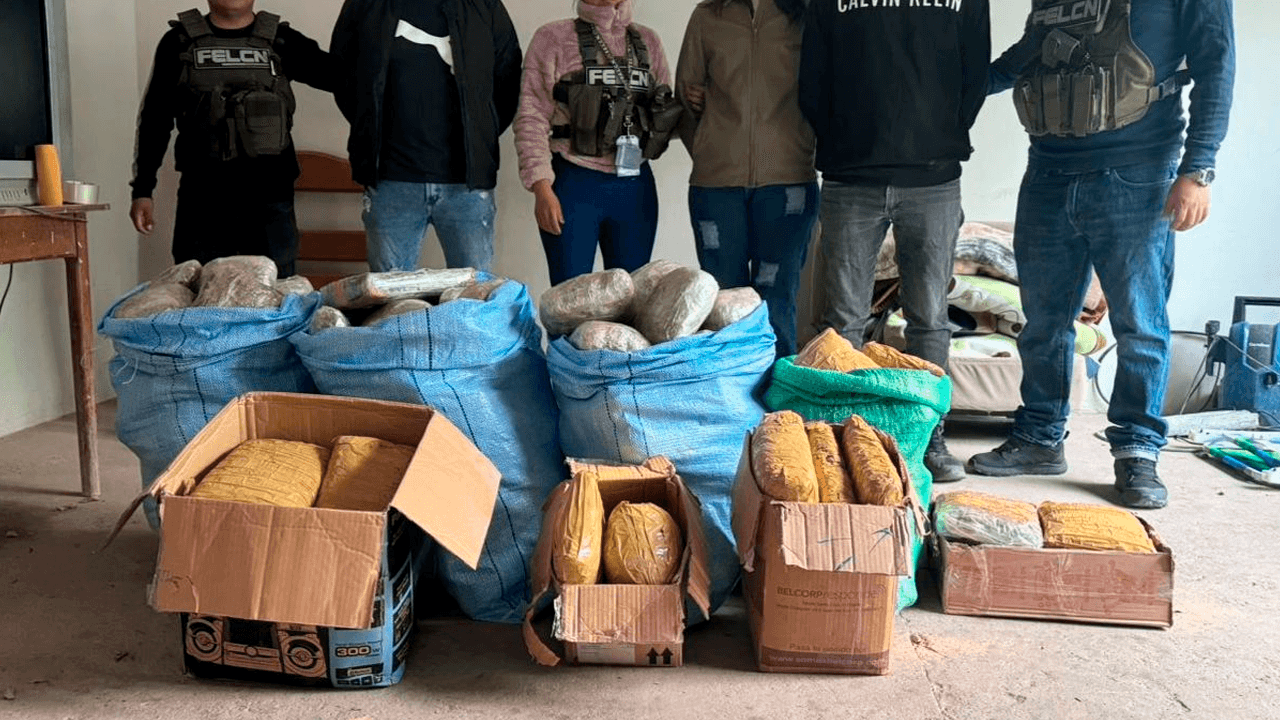 Aprehenden a tres personas en Puerto Suárez con 83 kilos de marihuana en su poder