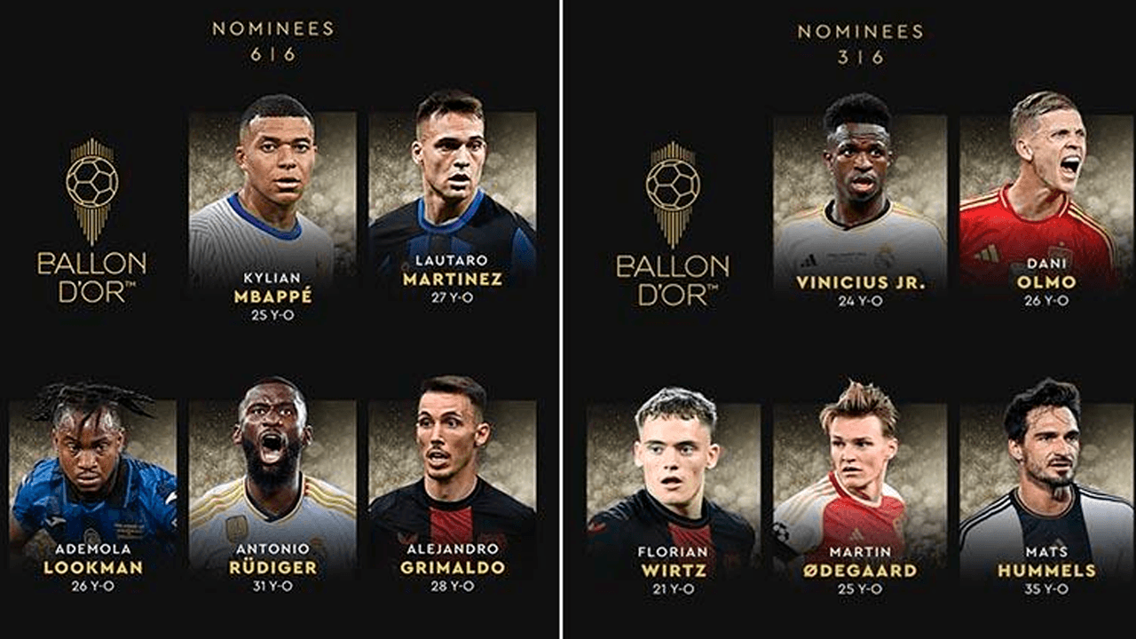 Vinicius, Mbappé y Kroos destacan entre los candidatos al balón de oro 2024