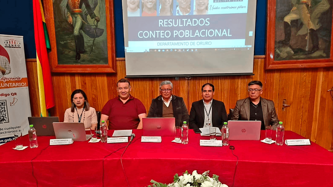 INE presenta los resultados del Censo 2024 en Oruro