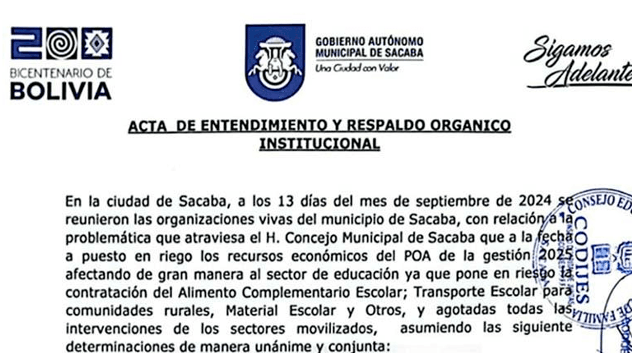 Levantan bloqueo en Sacaba tras acuerdo, pero persisten tensiones