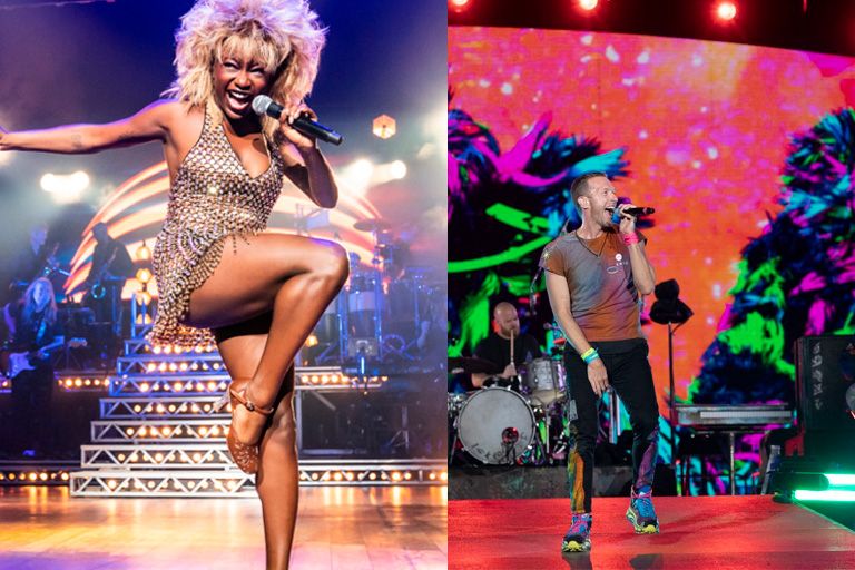 Homenaje a Tina Turner durante el concierto en España de Coldplay