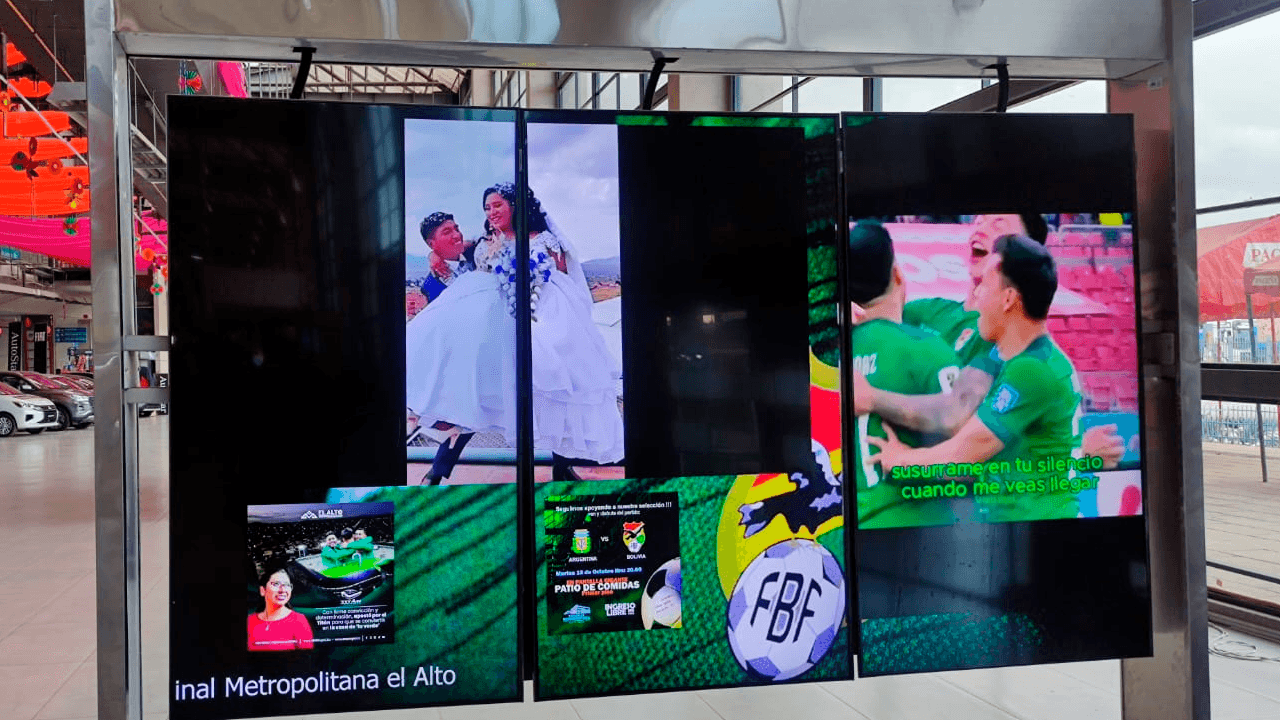 La Terminal Metropolitana de El Alto habilita pantallas para alentar a Bolivia contra Argentina