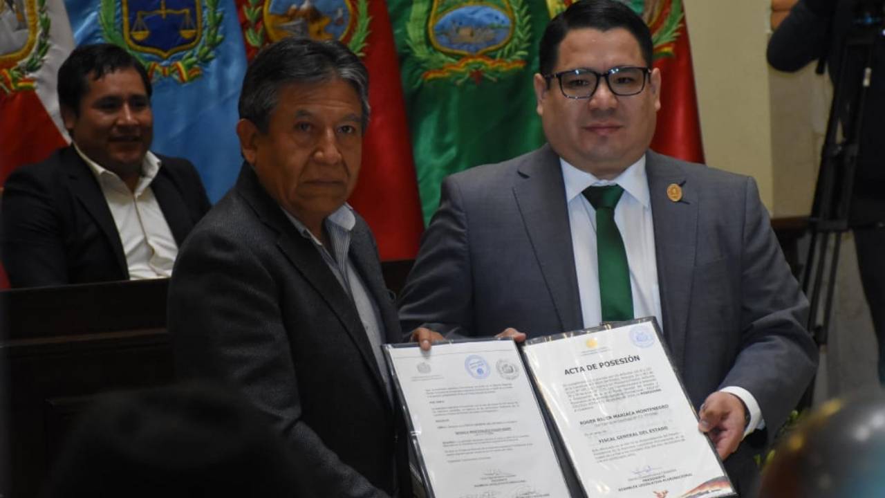 En la posesión del nuevo fiscal, Choquehuanca dice que está pendiente la “descolonización” del Órgano Judicial