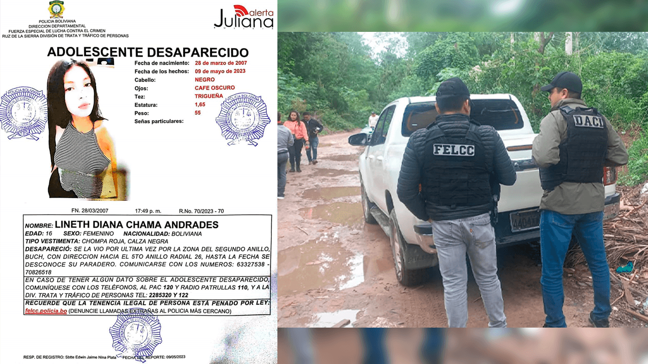 Continúa la intensa búsqueda de la adolescente Lineth Chama
