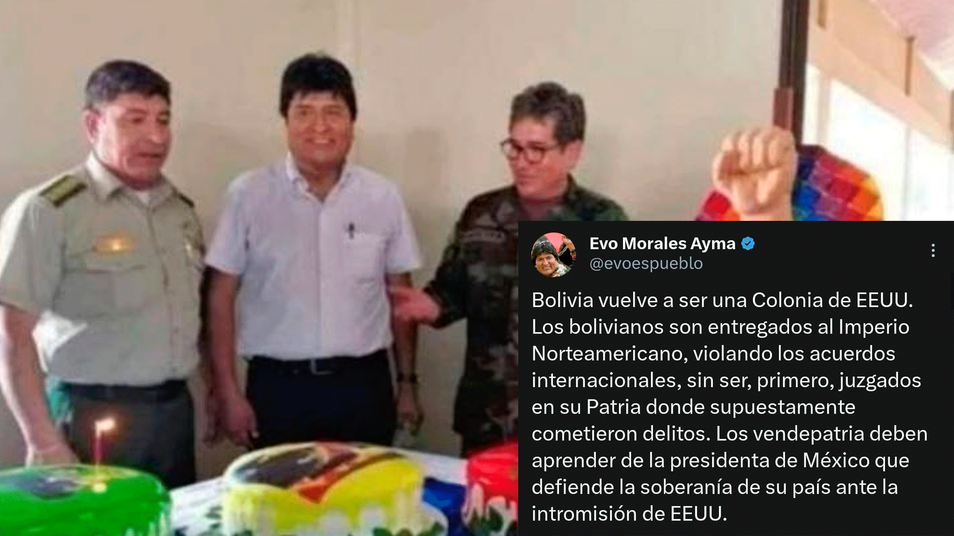 Evo Morales critica la extradición de Dávila