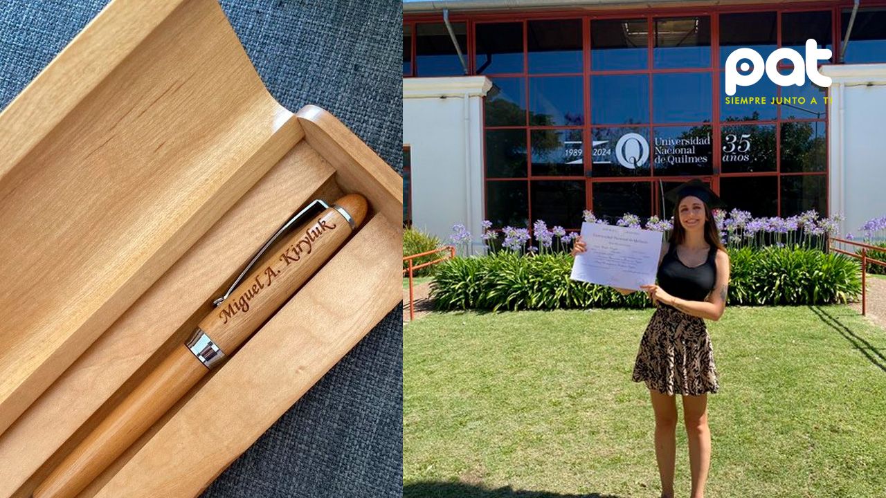 Firma su título universitario con la lapicera de su padre fallecido: "papá, tu hija lo logró"
