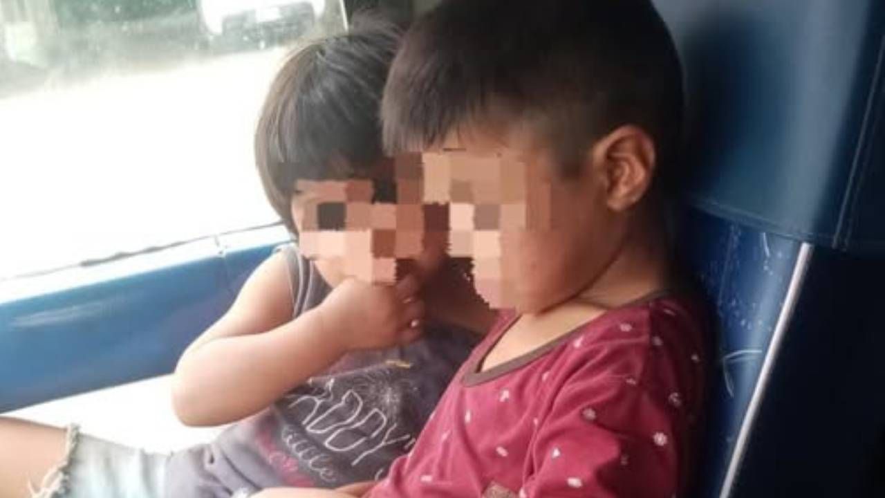 Padres olvidan a sus dos niños en el micro de la línea 96 amarilla en Santa Cruz