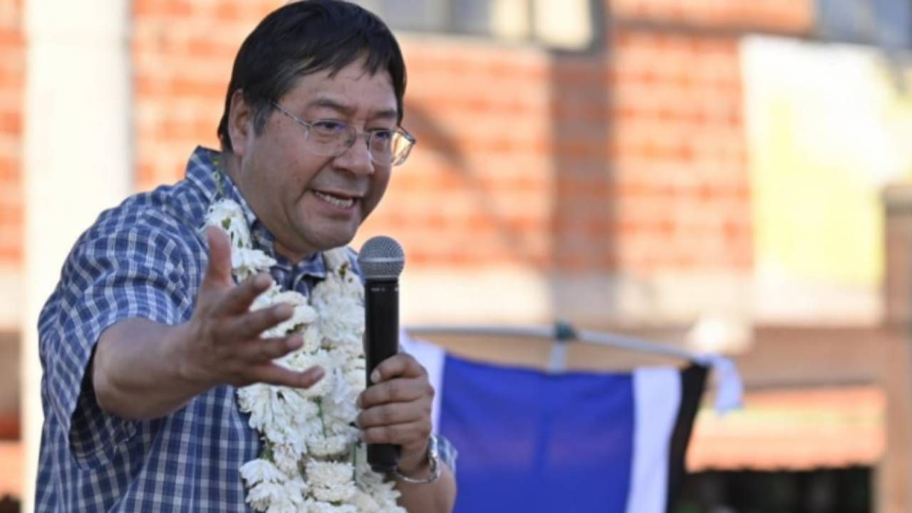 Luis Arce se refiera a su candidatura en las elecciones de 2025