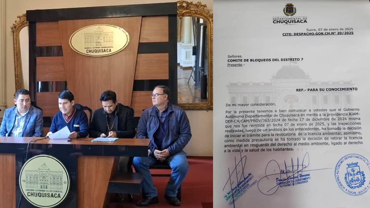 La Gobernación de Chuquisaca Inicia Trámite de Revocatoria de Licencia Ambiental para Garantizar la Protección del Medio Ambiente