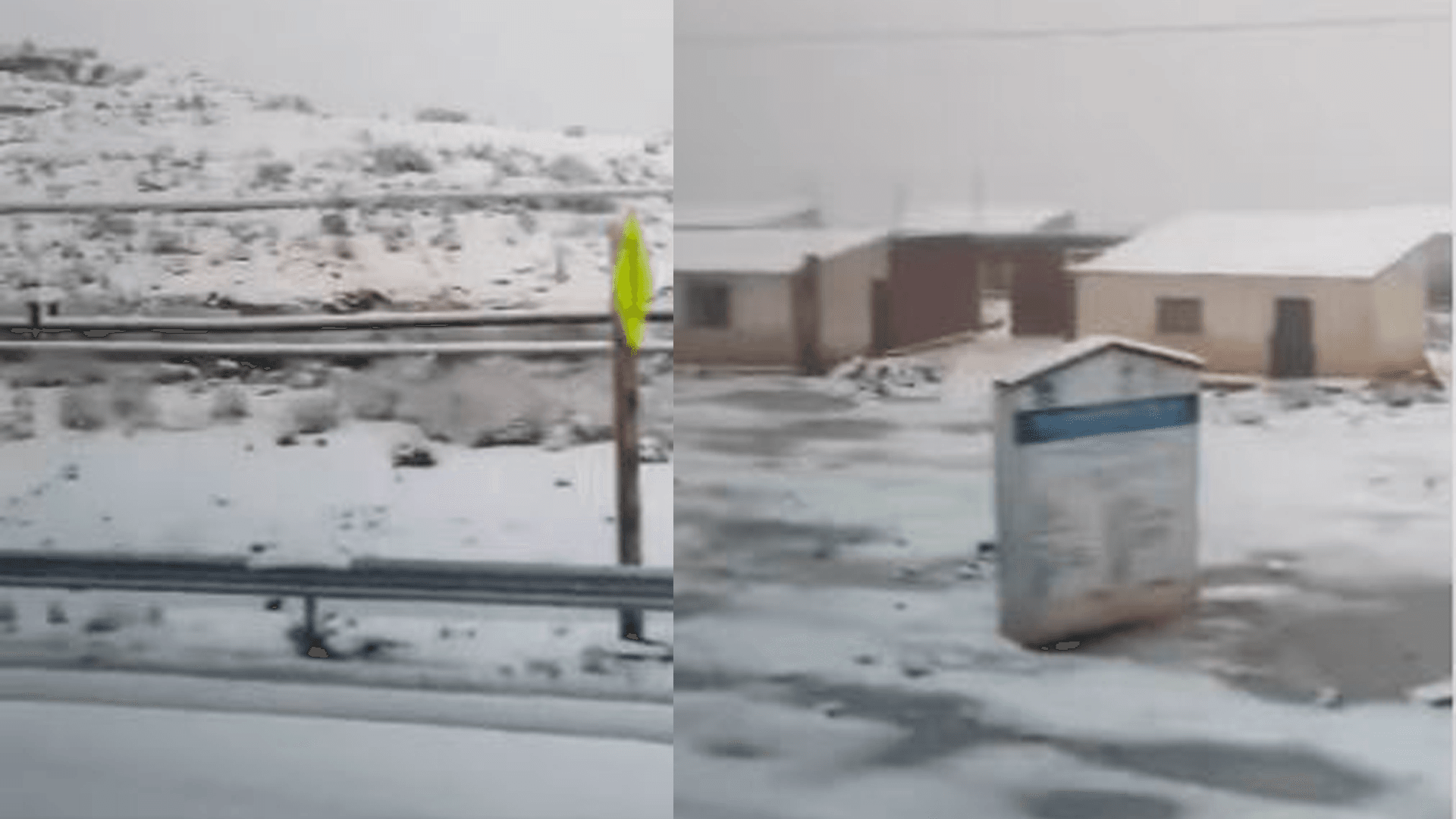 Carretera Oruro-Cochabamba luce un manto blanco tras intensa nevada