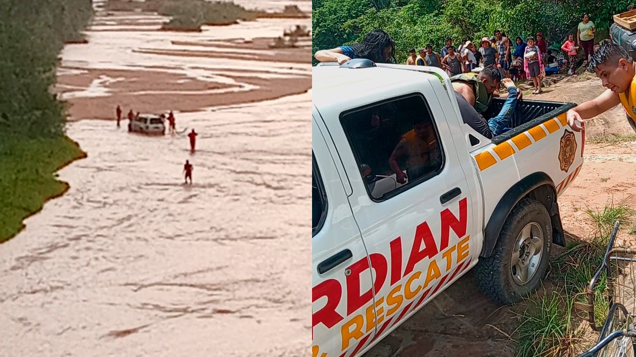 Tres jóvenes fueron rescatados en el río de la Angostura tras sufrir un accidente en El Torno