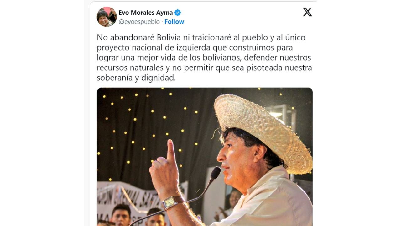 "No abandonaré Bolivia”, aseguró Evo tras la orden de aprehensión en su contra