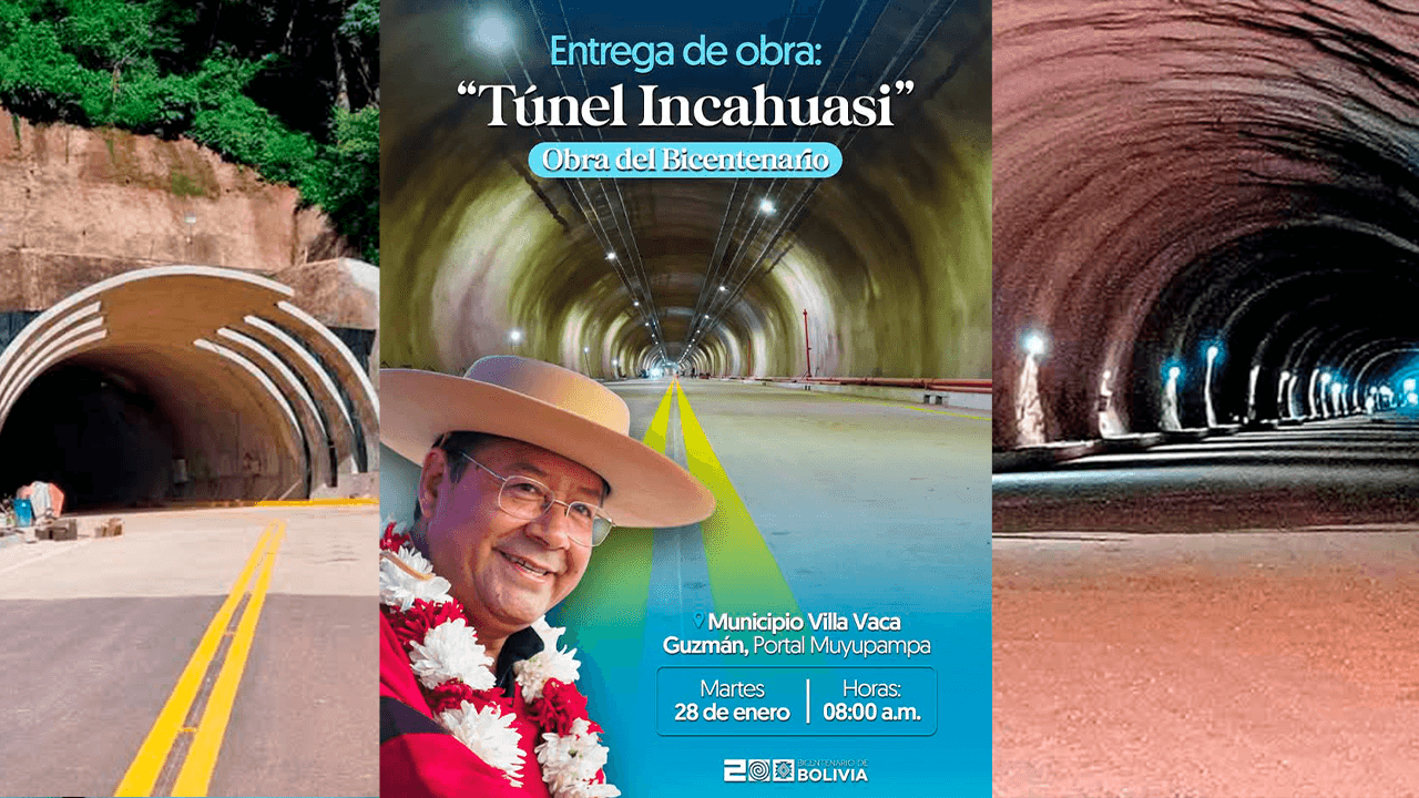 Inaugurado el Túnel de Incahuasi, nueva conexión entre Chuquisaca y Santa Cruz