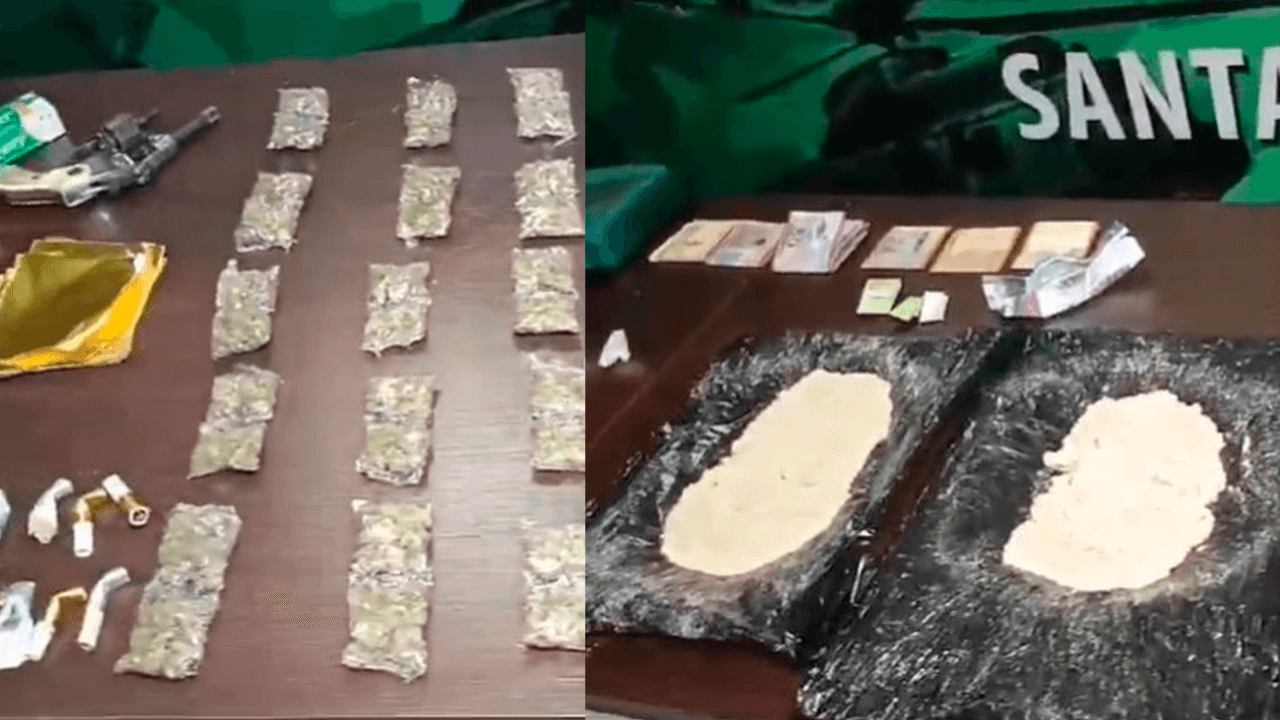 FELCN allana vivienda y aprehende a dos personas por microtráfico en Santa Cruz  