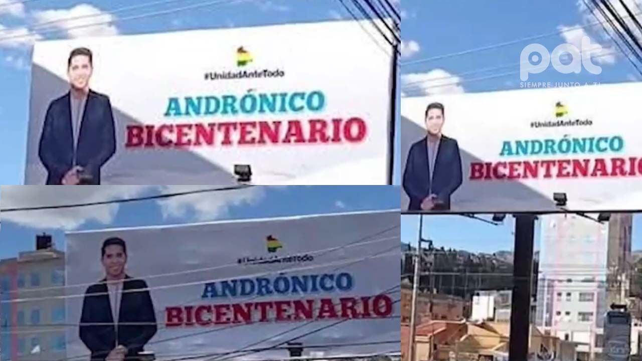 ¿Andrónico Rodríguez en campaña? Aparece gigantografía con su nombre en La Paz