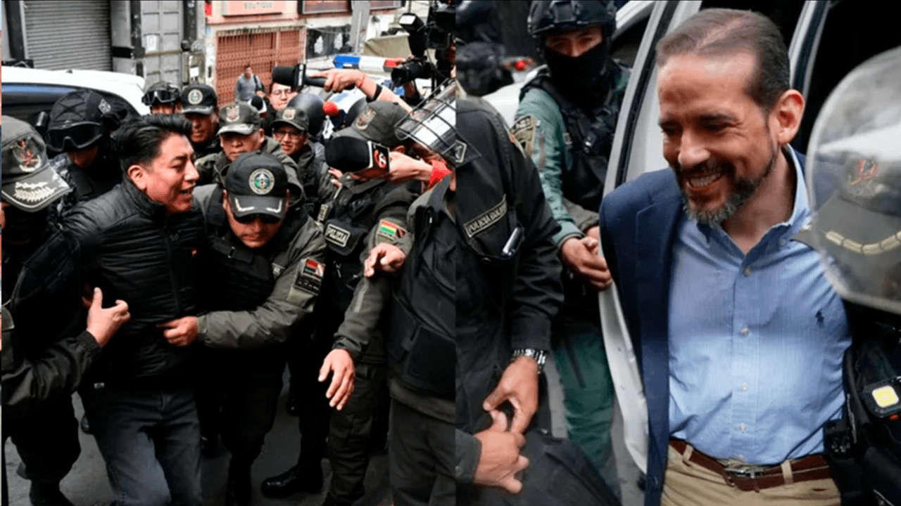 Camacho y Pumari llegan a la audiencia por el caso "Golpe I"