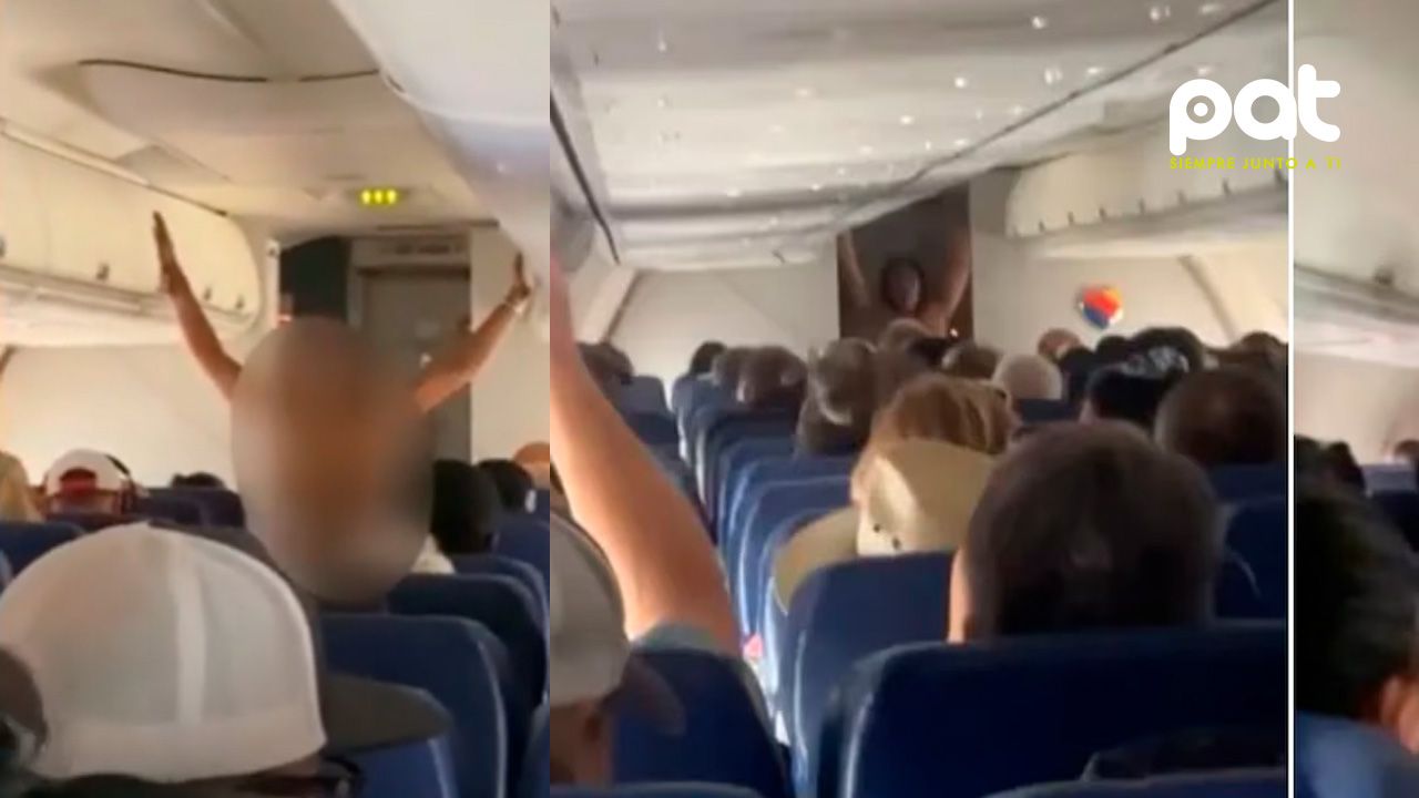Mujer se desnuda en pleno vuelo, gritaba que era bipolar y obligó a regresar el avión