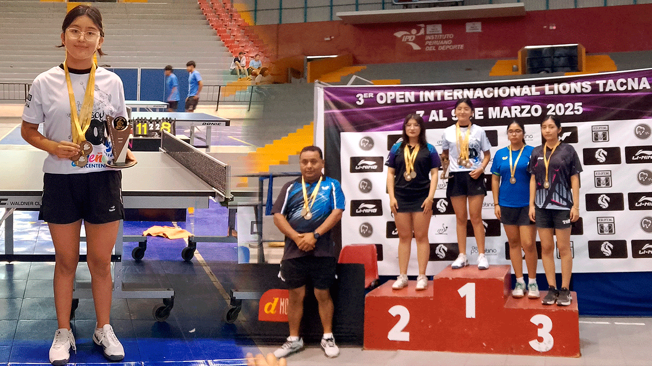 Viviana Gutiérrez brilla con dos preseas doradas en el Open Internacional Lions de tenis de mesa en Perú