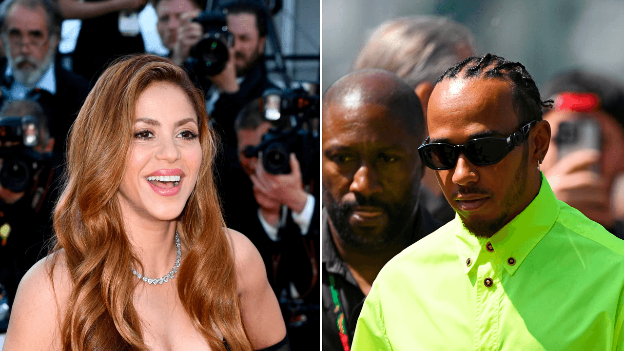 Shakira y Lewis Hamilton a “besos y arrumacos”