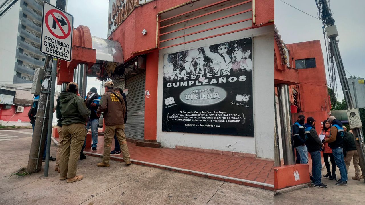 Ministerio Público junto a la Policía  allanan el  karaoke Viedma