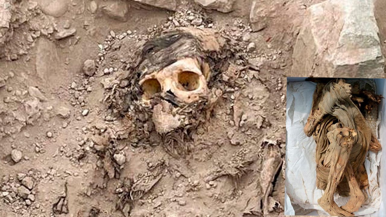 Hallan en Perú una momia en medio de un monumental basurero 