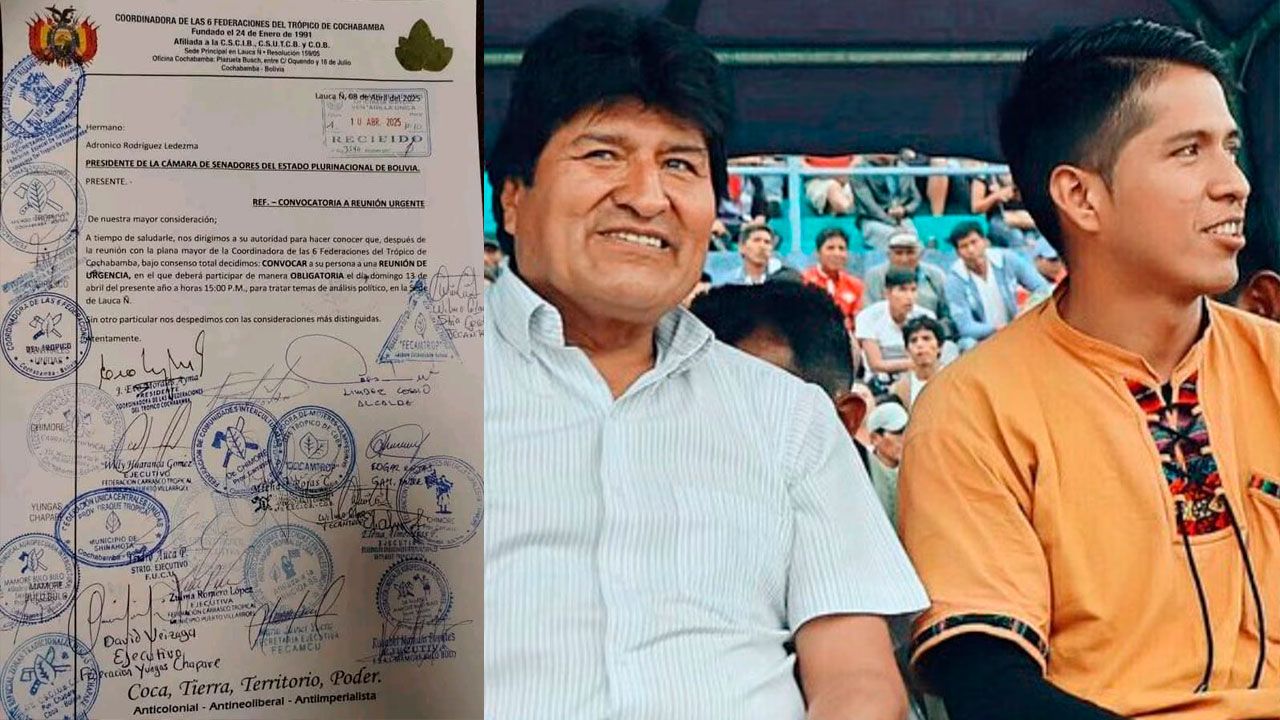 Evo llama a Andrónico al Chapare con carácter obligatorio