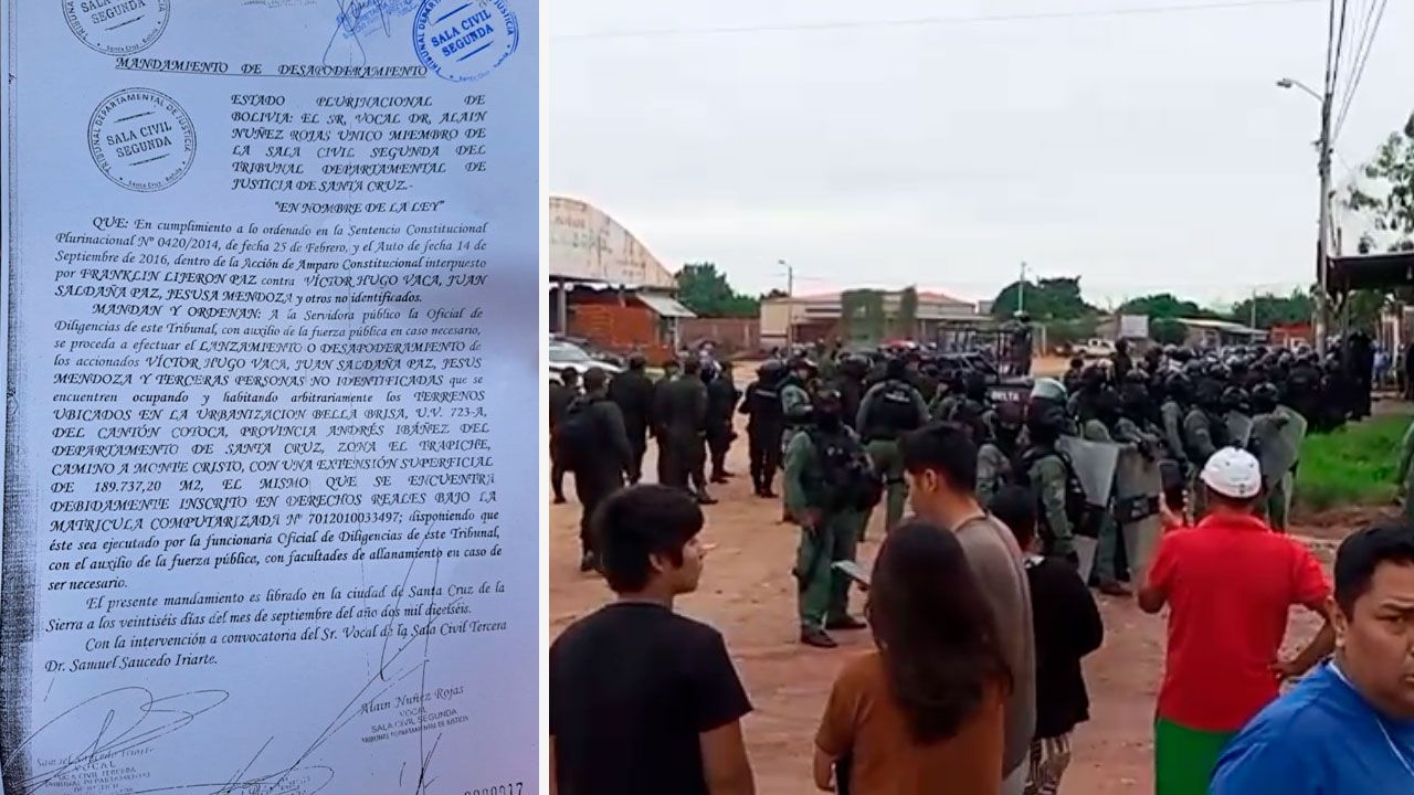 Desalojo en barrio Santa Lucía acaba en enfrentamientos y arrestos
