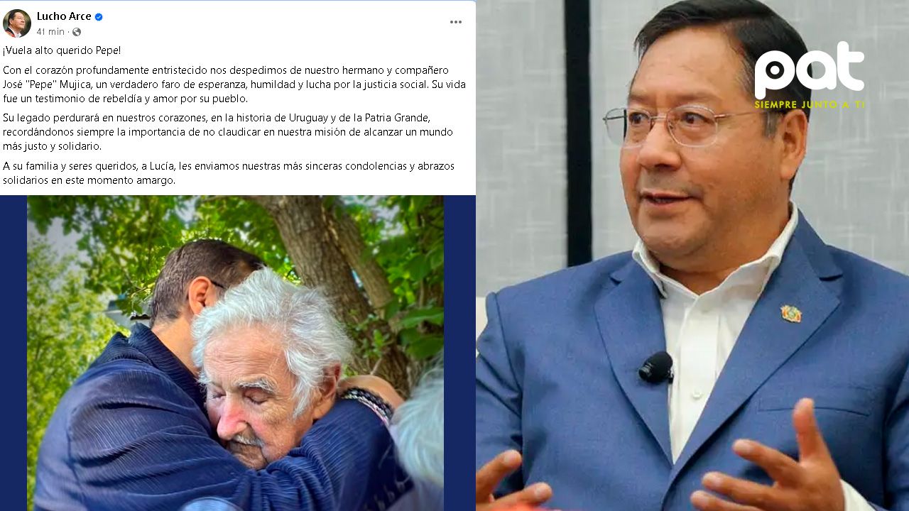 “Vuela alto querido Pepe”: El presidente Arce despide a José Mujica tras su fallecimiento a los 89 años