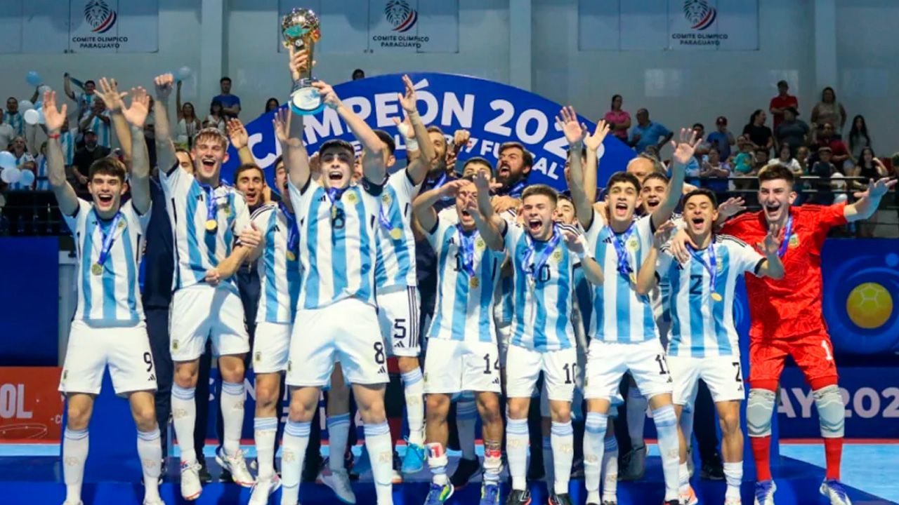 Argentina venció a Brasil y se coronó campeón del Sudamericano Sub 17 de futsal