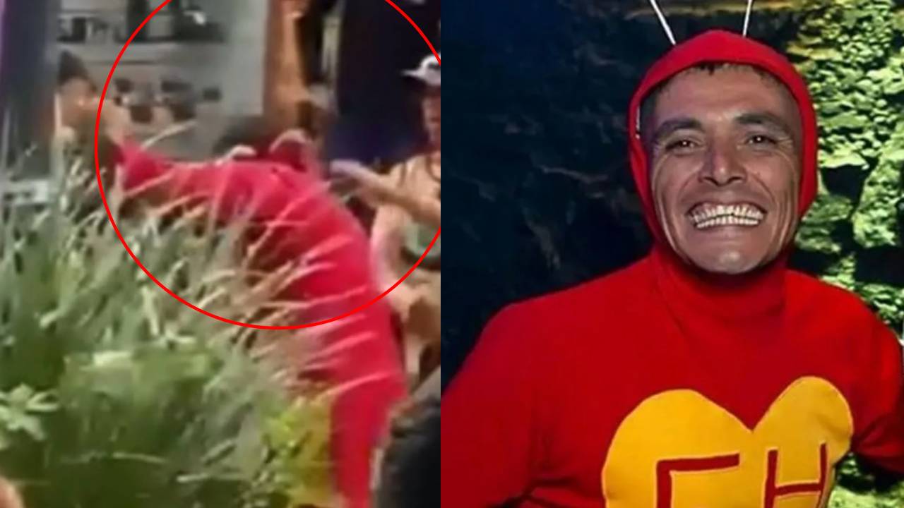 Valiente joven disfrazado del  Chapulín Colorado frustra robo tras golpear a un delincuente