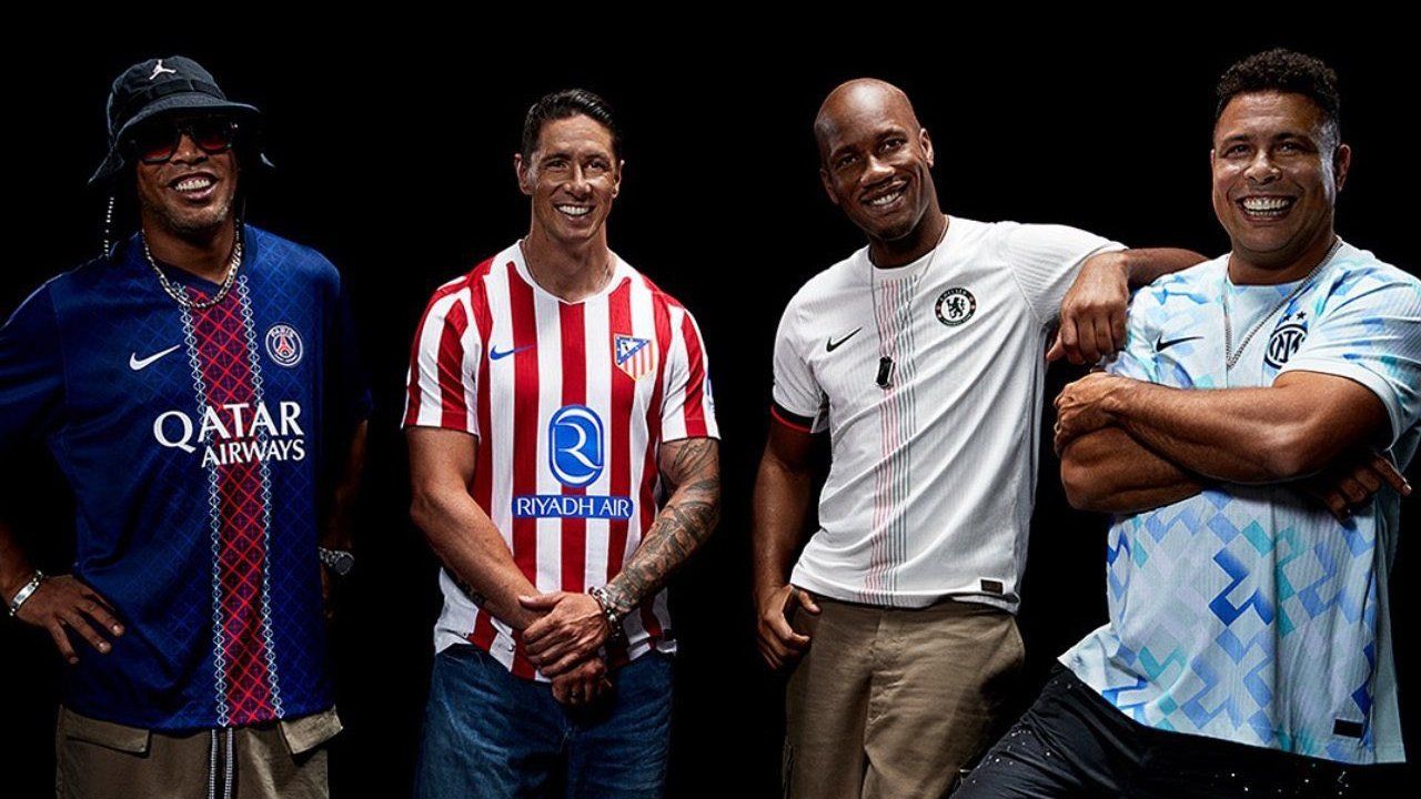 Cuatro leyendas del fútbol protagonizan el lanzamiento de las camisetas del Mundial de Clubes