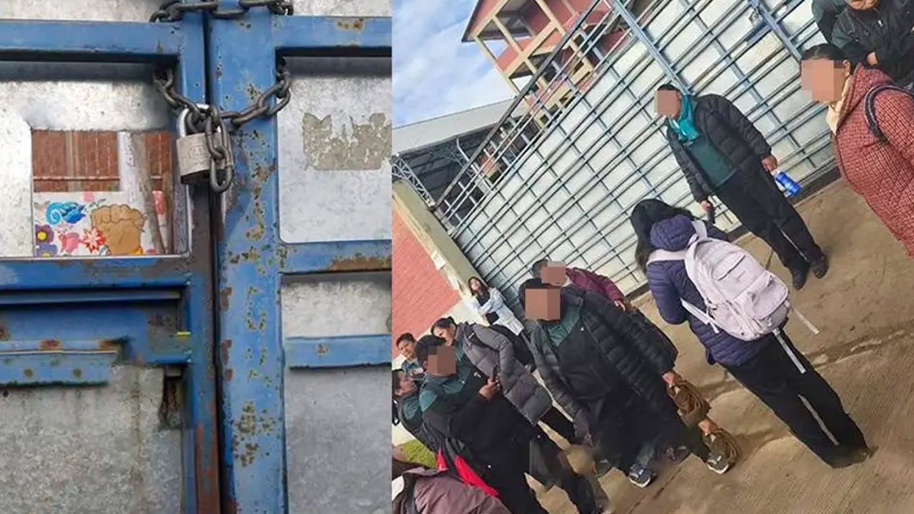 Padres de familia cierran colegio en Colomi en protesta por la inasistencia de docentes durante los bloqueos
